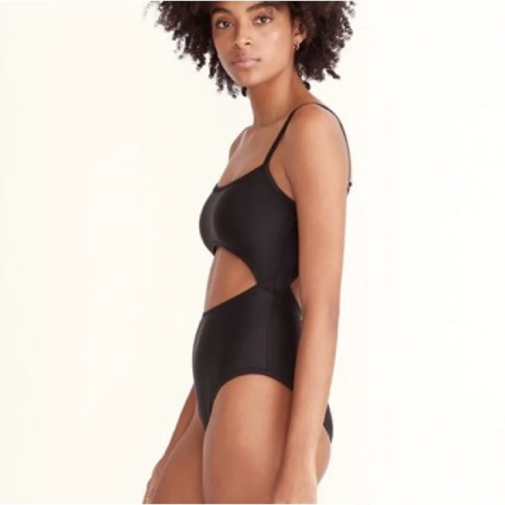 🌻NEW w/tags Madewell Second Wave Cutout Black One-Piece Swimsuit Size XL